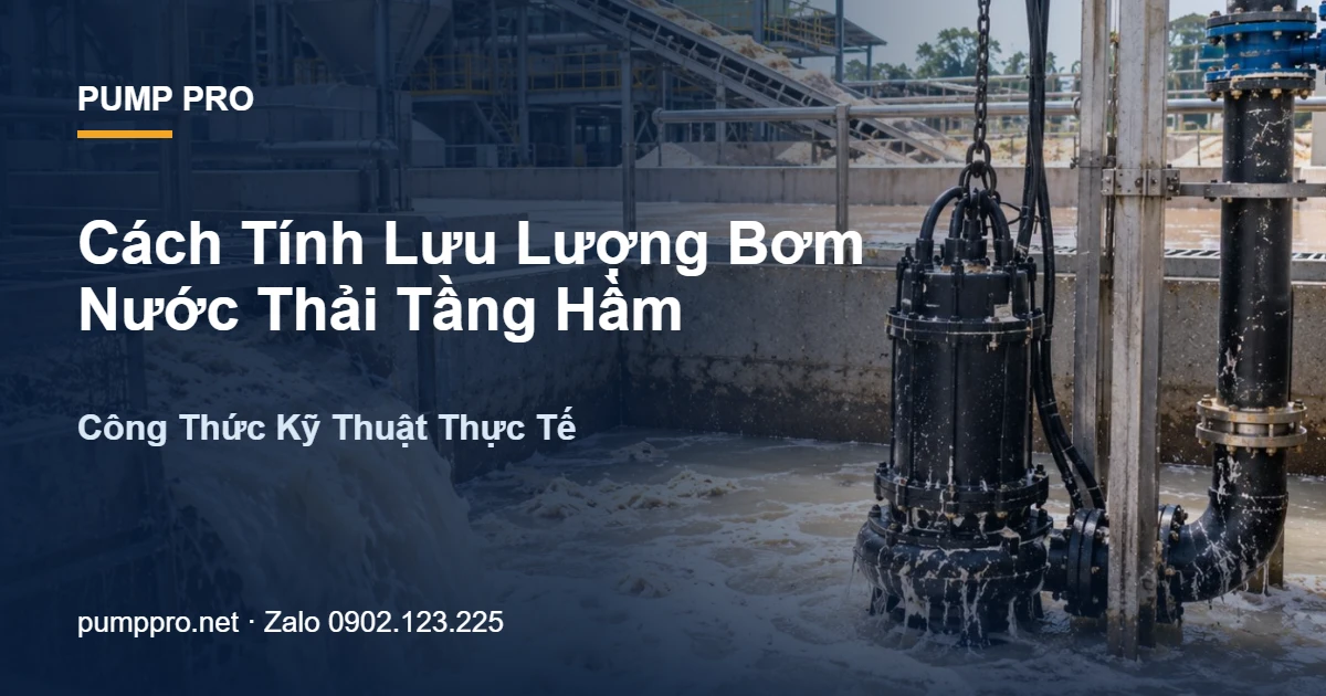 Cách Tính Lưu Lượng Bơm Nước Thải Tầng Hầm — Công Thức Kỹ Thuật Thực Tế - Pump Pro